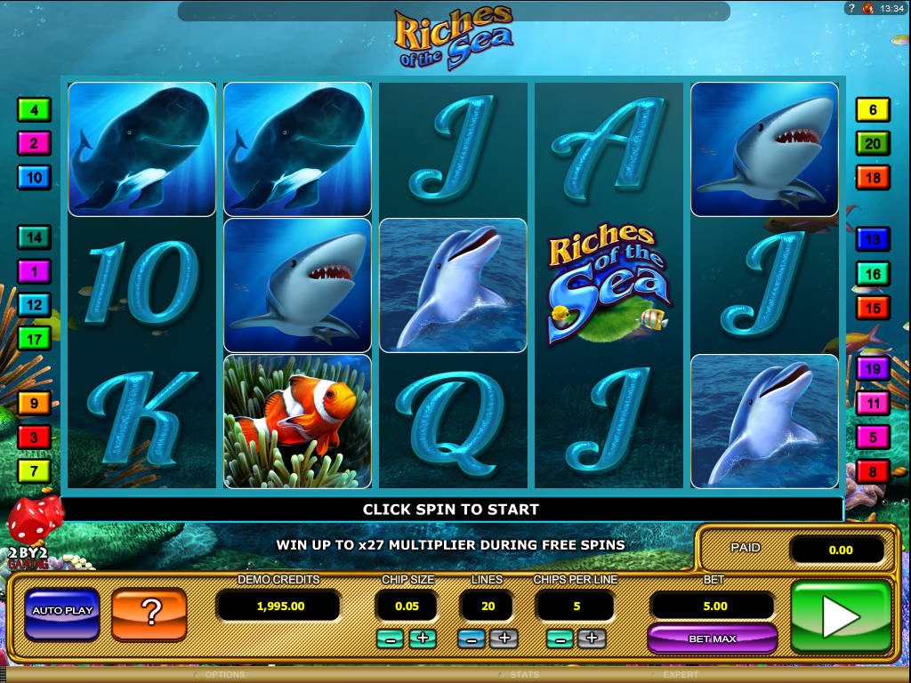 Морские богатства подариит онлайн автомат «Riches of the Sea» от Делюкс казино